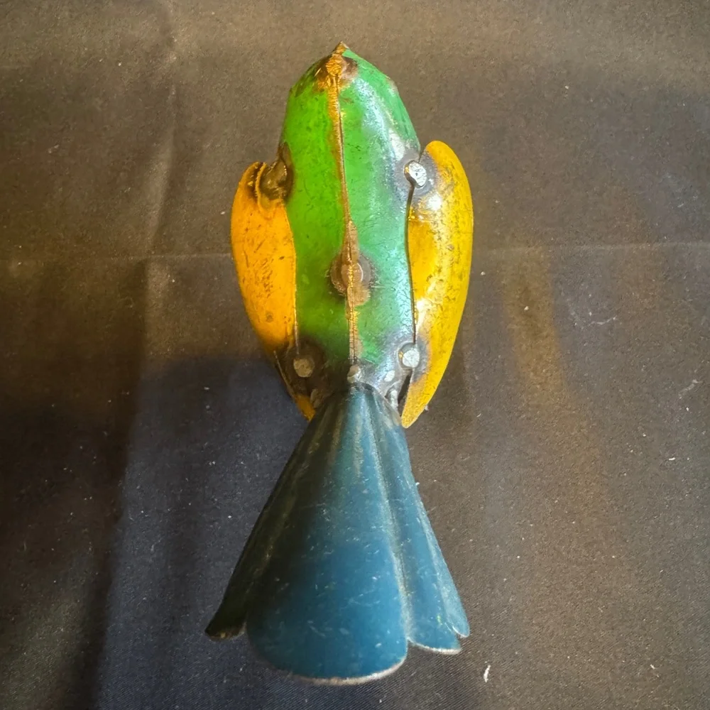 Green and Yellow Metal Bird Toy for Pet Birds
